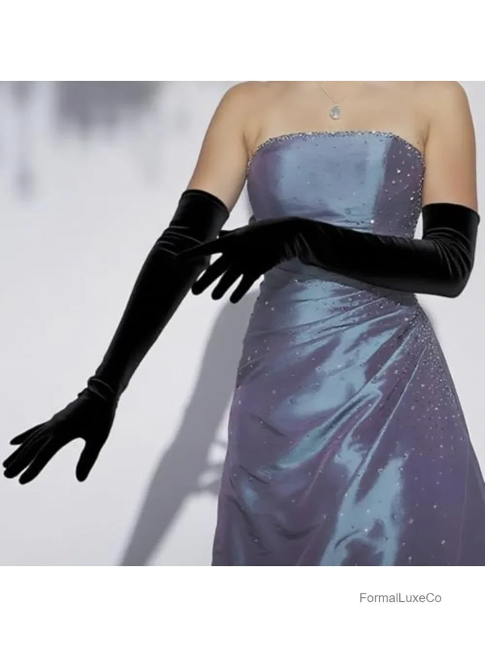 Long Opera Party Gloves Satin Stretchy Elbow Length Gloves